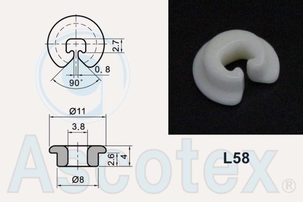 L58 Drawing Simple Hook Ceramic Yarn Guide