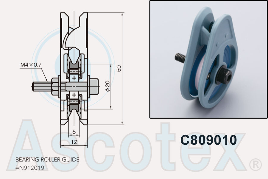 C809010 - Bearing Roller Assembly Drawing and Photograph
