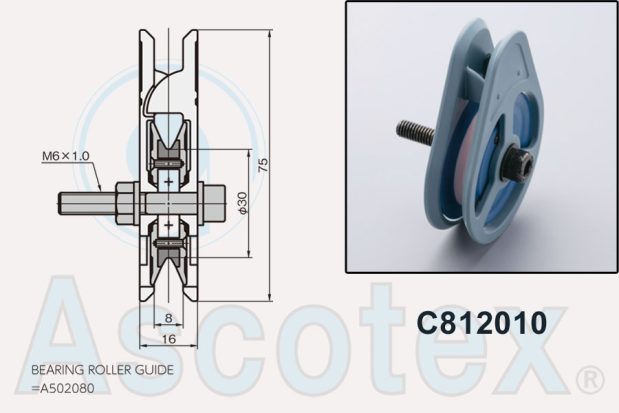 C812010 - Bearing Roller Assembly Drawing and Photograph