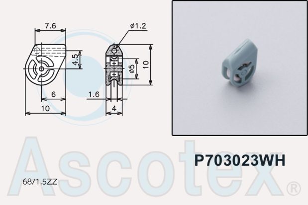 P703023WH - Bearing Roller Assembly Drawing and Photograph